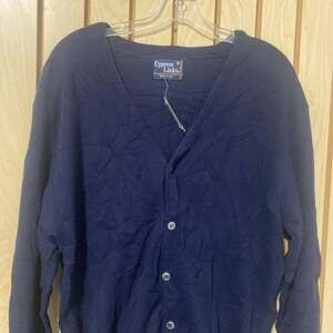 Cypress Links Navy Blue Button-Up Golf Cardigan Sweater / Medium